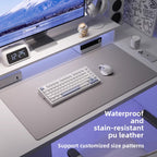Large-sized mouse pad leather desk mat amah.sa