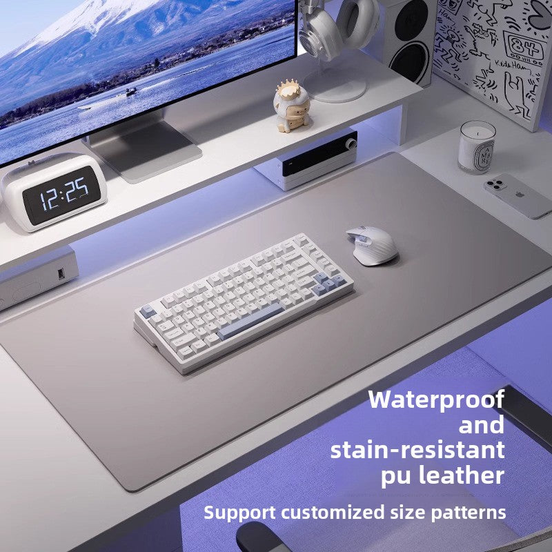 Large-sized mouse pad leather desk mat amah.sa