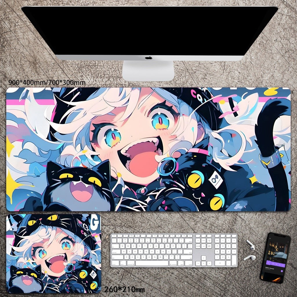 Cartoon Animation Mouse Pad Diatom Mud Desk Mat Stain-Resistant Wear-Resistant Non-Slip Protective Mat Study Desk Mat amah.sa