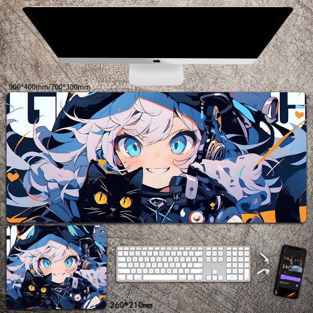 Cartoon Animation Mouse Pad Diatom Mud Desk Mat Stain-Resistant Wear-Resistant Non-Slip Protective Mat Study Desk Mat amah.sa