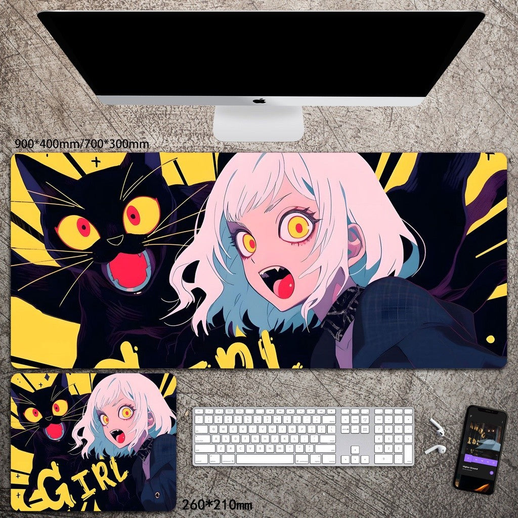 Cartoon Animation Mouse Pad Diatom Mud Desk Mat Stain-Resistant Wear-Resistant Non-Slip Protective Mat Study Desk Mat amah.sa