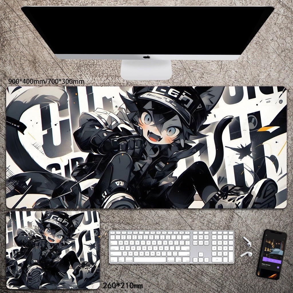 Cartoon Animation Mouse Pad Diatom Mud Desk Mat Stain-Resistant Wear-Resistant Non-Slip Protective Mat Study Desk Mat amah.sa