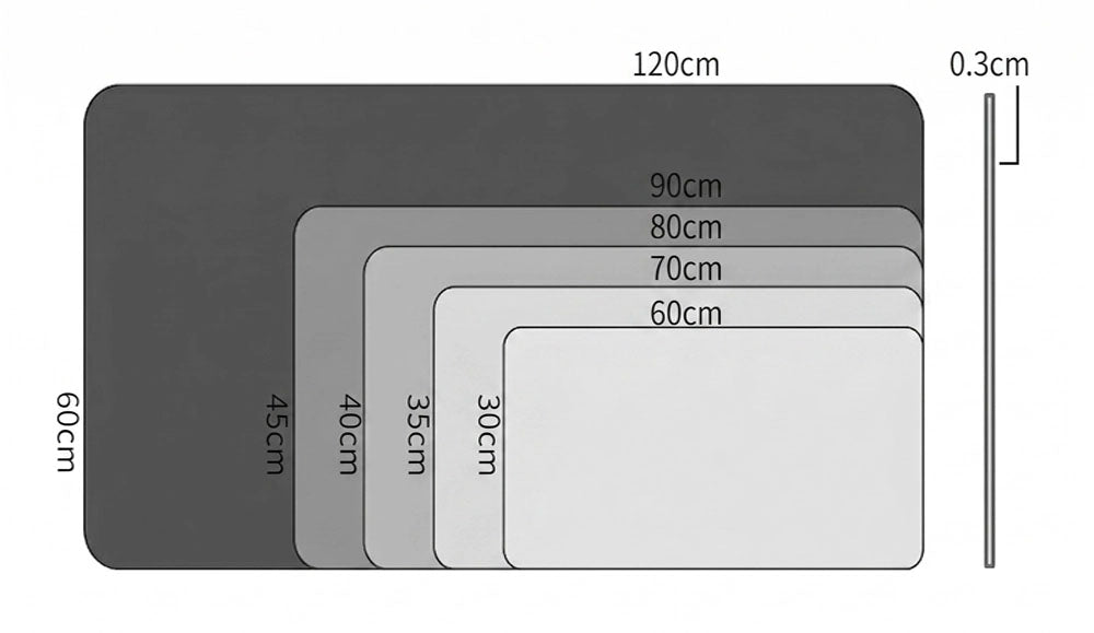 Extra Large Premium Wool Felt Desk Mat - Gaming Mouse Pad