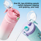 Insulated Spray Water Bottle 630ml for Children Students Sports Straw Cup MouZYuan