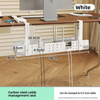 Drill-free under-desk cable organizer amah.sa