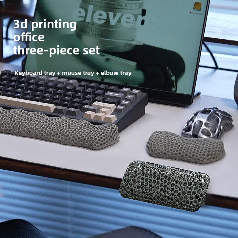 3D Printed Keyboard Wrist Rest and Mouse Pad amah.sa