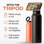 Magnetic Insulated Water Bottle with Phone Holder MouZYuan