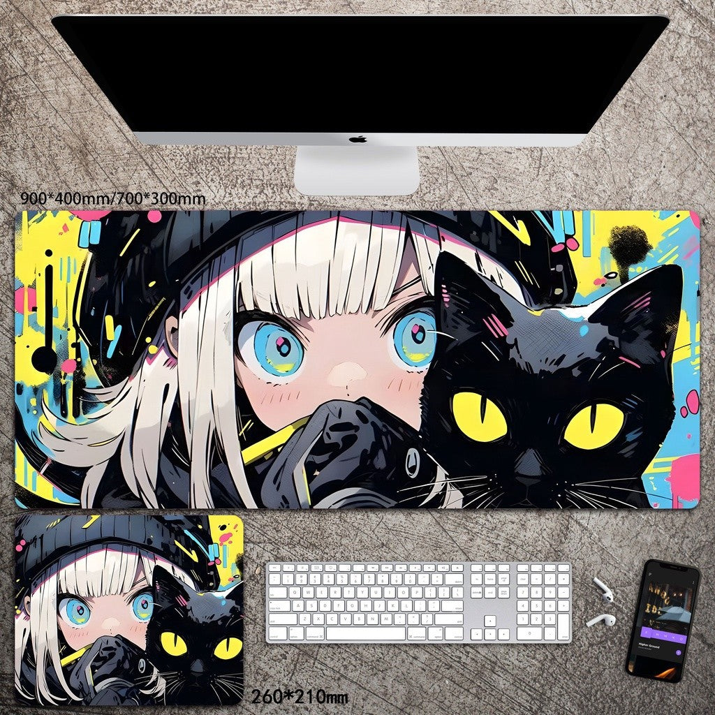 Cartoon Animation Mouse Pad Diatom Mud Desk Mat Stain-Resistant Wear-Resistant Non-Slip Protective Mat Study Desk Mat amah.sa