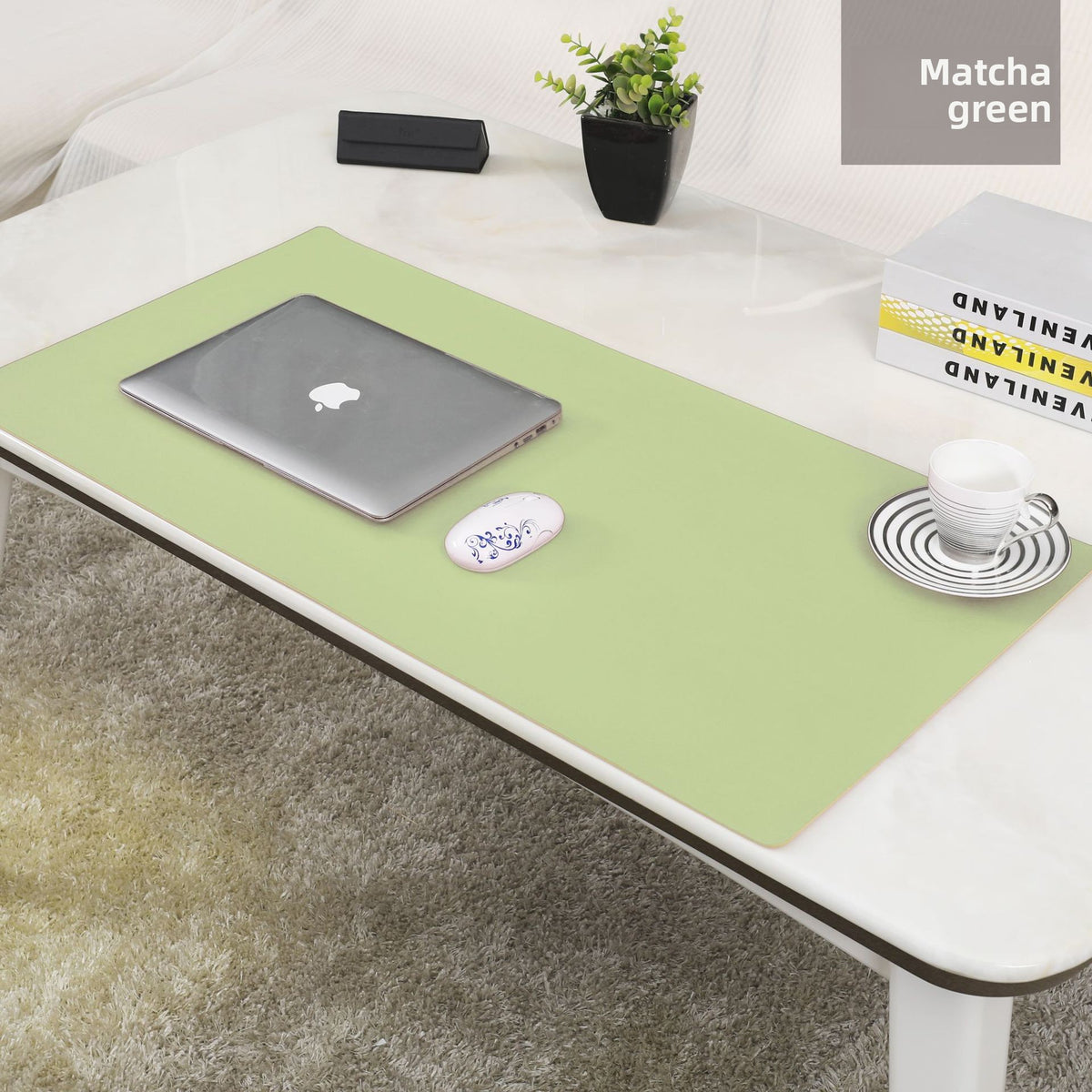 Large-sized mouse pad leather desk mat amah.sa