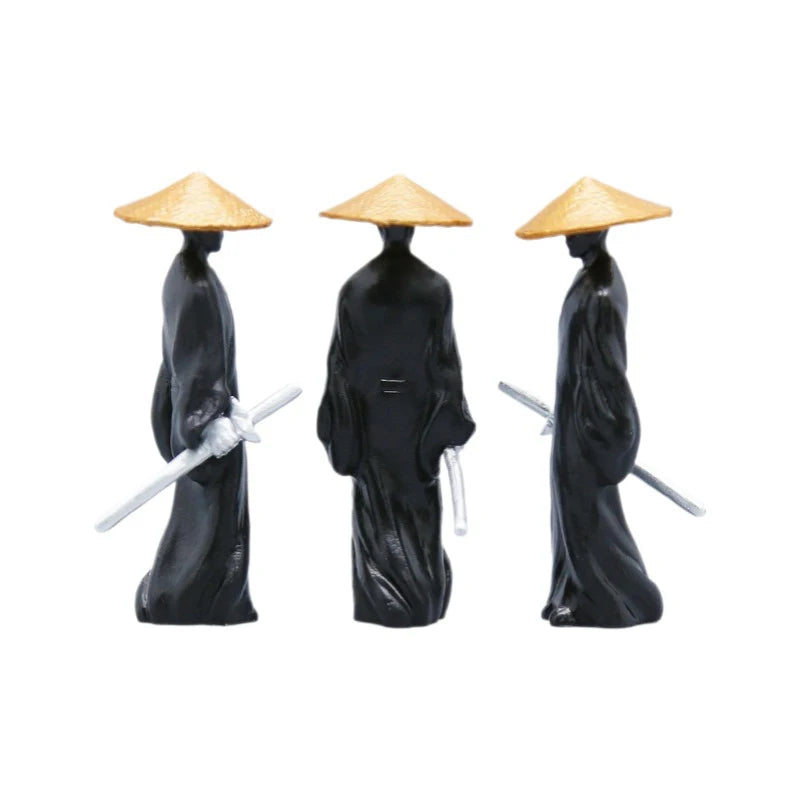 Swordsman Statue Car Dashboard Decoration Chinese Style Retro Swordsman Mininature Figurine Statue Office Home Desk Ornaments