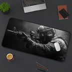 Large Mouse Pad Tactical Soldier Design Non-Slip XXL desk pad gaming accessories Stitched Edges for Home and game for fps gamer amah.sa
