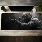 Large Mouse Pad Tactical Soldier Design Non-Slip XXL desk pad gaming accessories Stitched Edges for Home and game for fps gamer amah.sa