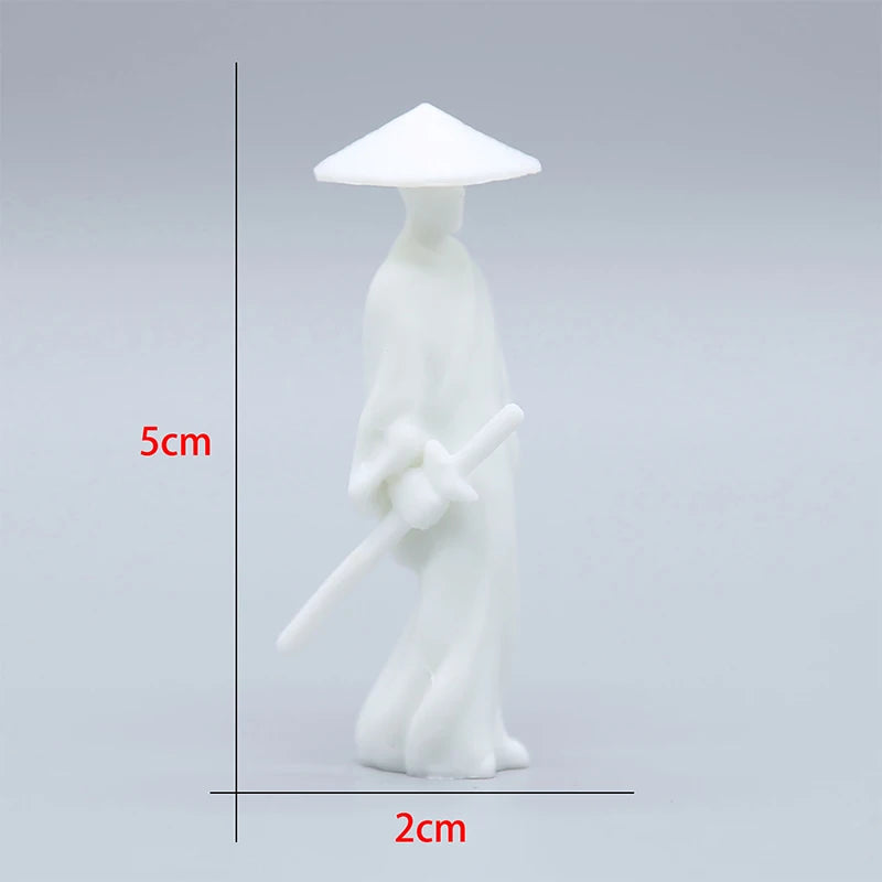 Swordsman Statue Car Dashboard Decoration Chinese Style Retro Swordsman Mininature Figurine Statue Office Home Desk Ornaments