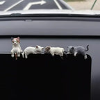 Home DIY Decoration Cute Desktop Gifts Cartoon Simulation Edge Hang Cat Car Center Console Ornaments Decoration Car Accessories