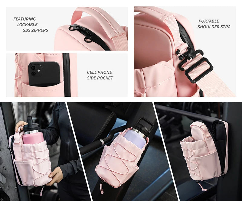Magnetic Fitness Bag, Suitable for Both Men and Women, lightweight Single-Shoulder Crossbody Bag for Gym and Sports Storage amah.sa