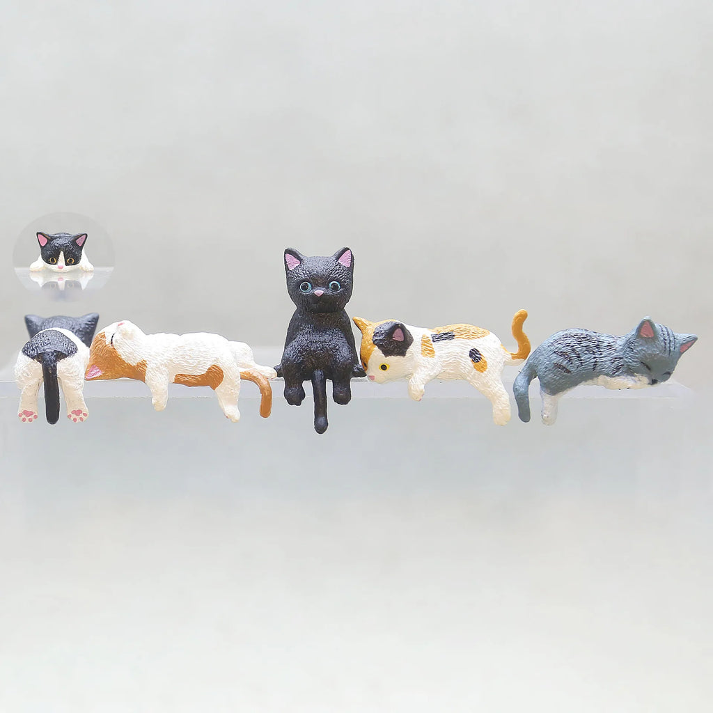 Home DIY Decoration Cute Desktop Gifts Cartoon Simulation Edge Hang Cat Car Center Console Ornaments Decoration Car Accessories