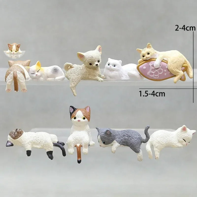 Home DIY Decoration Cute Desktop Gifts Cartoon Simulation Edge Hang Cat Car Center Console Ornaments Decoration Car Accessories