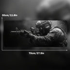 Large Mouse Pad Tactical Soldier Design Non-Slip XXL desk pad gaming accessories Stitched Edges for Home and game for fps gamer