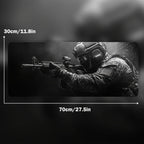 Large Mouse Pad Tactical Soldier Design Non-Slip XXL desk pad gaming accessories Stitched Edges for Home and game for fps gamer amah.sa