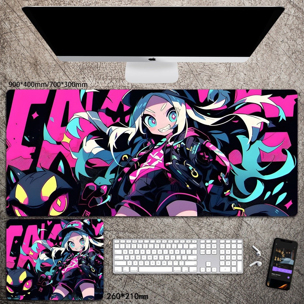 Cartoon Animation Mouse Pad Diatom Mud Desk Mat Stain-Resistant Wear-Resistant Non-Slip Protective Mat Study Desk Mat amah.sa