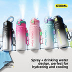 Insulated Spray Water Bottle 630ml for Children Students Sports Straw Cup MouZYuan