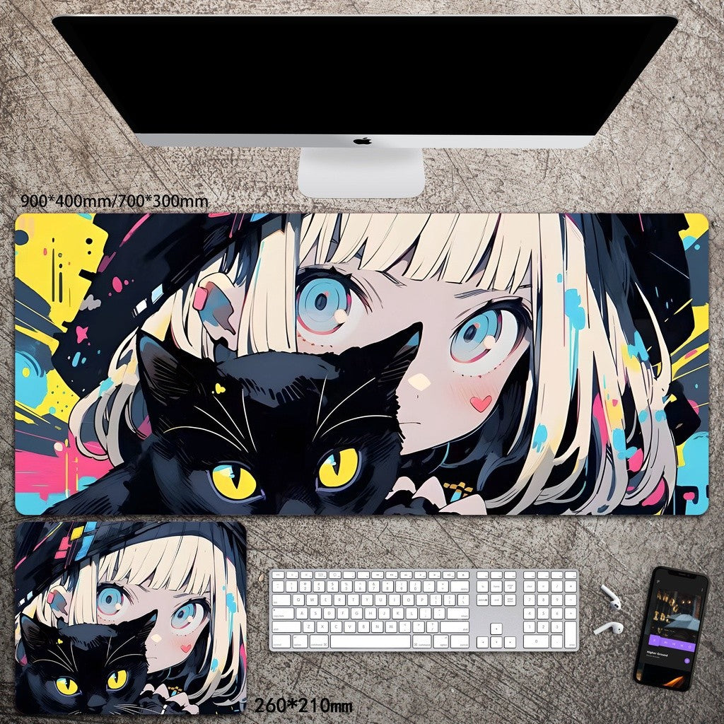 Cartoon Animation Mouse Pad Diatom Mud Desk Mat Stain-Resistant Wear-Resistant Non-Slip Protective Mat Study Desk Mat amah.sa
