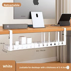 Under Desk Cable Management Rack Retractable Organizer amah.sa